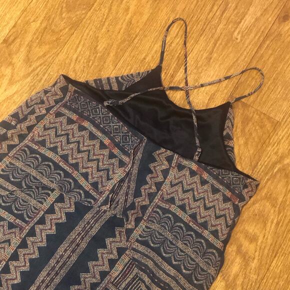 BCBGMaxAzria Aztec Ruffle Spaghetti Strap Slip Dress Size XS - Picture 8 of 14